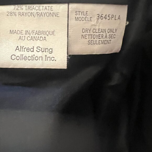 Vintage Alfred Sung Collection Black Double Breasted Blazer - Made in Canada - S - Picture 8 of 9